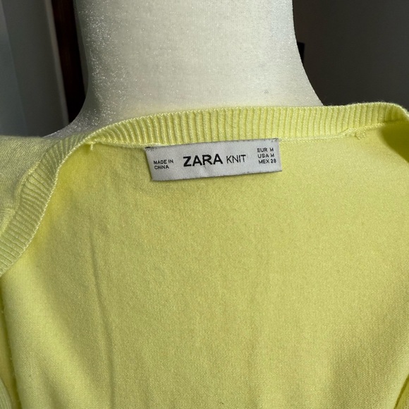 Zara Lemon Button-Up Cardigan Medium - Picture 5 of 10